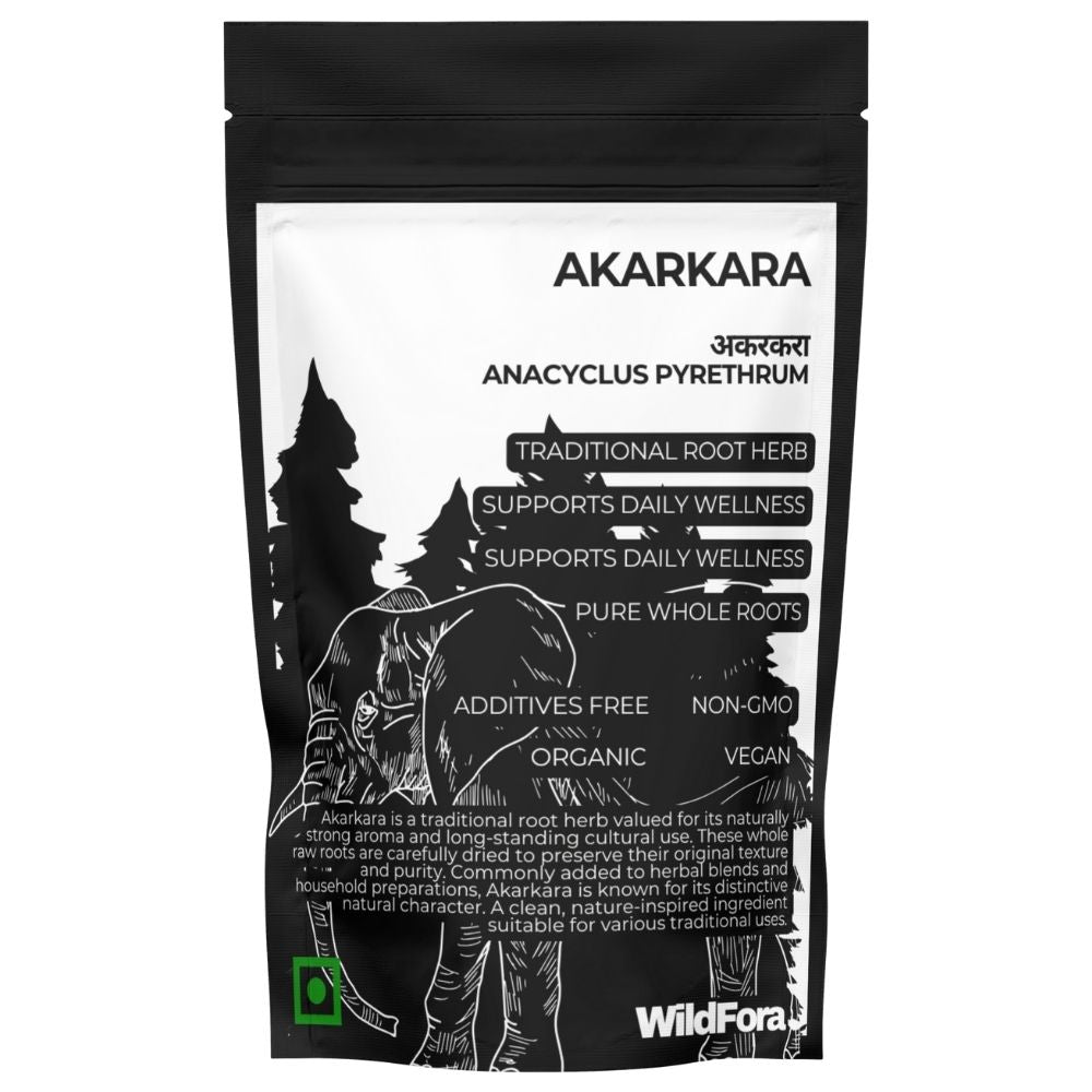 Akarkara whole raw herb, अकरकरा raw herb, Wildfora Akarkara, Pellitory root whole, Anacyclus pyrethrum raw herb, Akarkara natural root, wild forest Akarkara, raw akarkara root herb