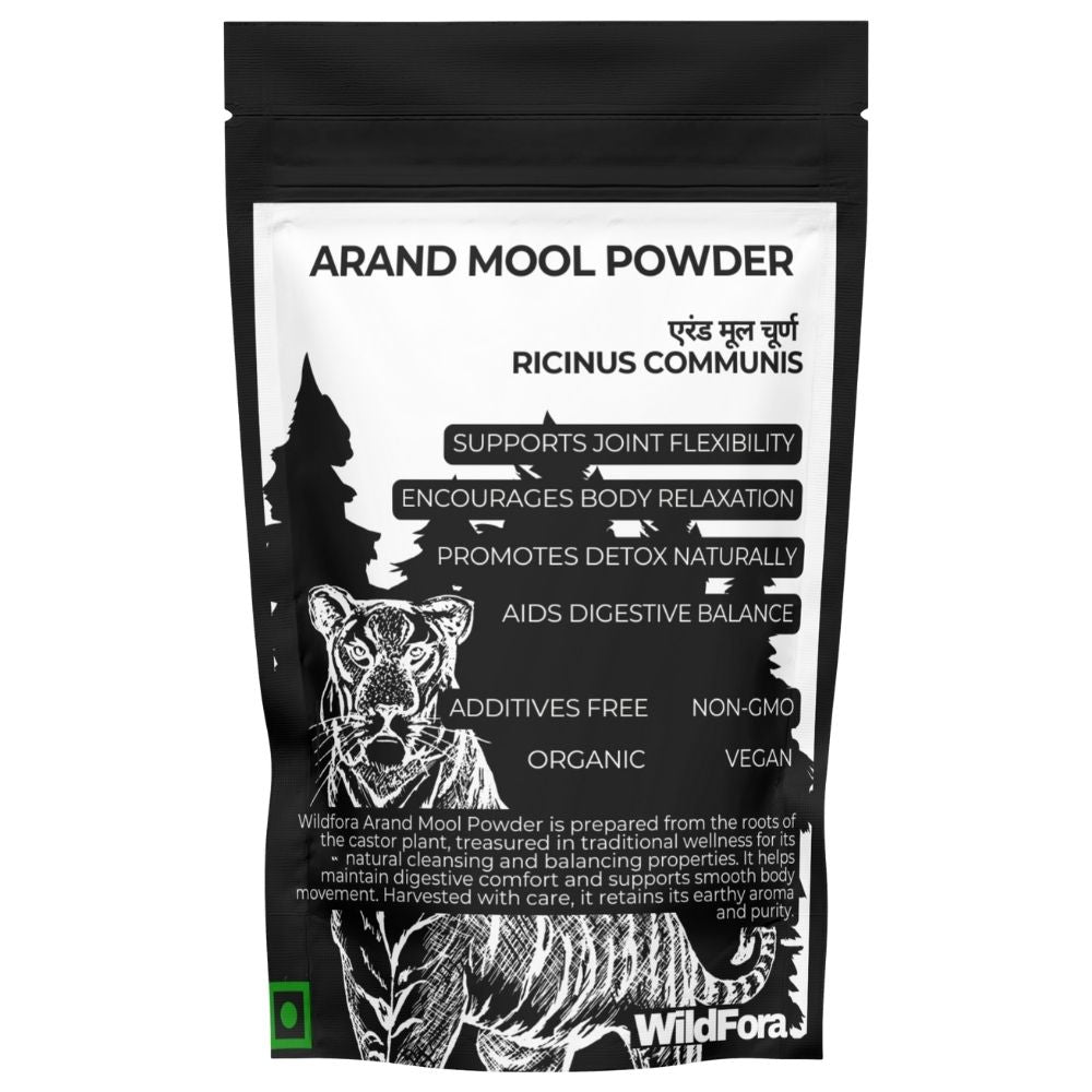 Arand Mool Powder, Wildfora Arand Mool Powder, Erand Mool Powder, Arandi Jadd Powder, Castor Root Powder, Ricinus communis Root Powder, Wild Forest Herbal Product, Organic Castor Root Powder, Wildfora Herbal Product, Arand Churna, Erand Churna, Natural Root Powder, Wildfora Erand Powder, herbal Root Powder, Herbal Wildforest Product.