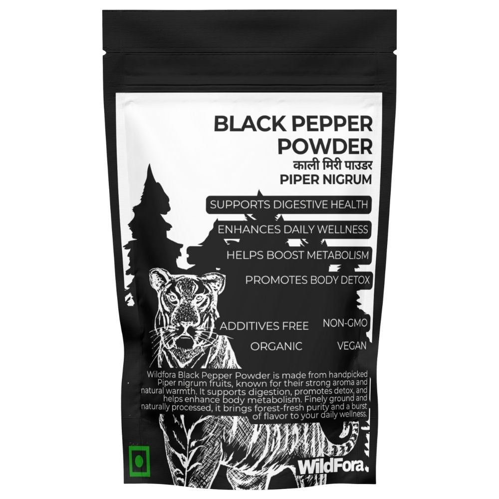 Wildfora Black Pepper Powder, Kali Mirch Powder, Kali Miri Powder, Black Pepper Spice, Piper nigrum Powder, Wildforest Pepper Churna, Wildfora Kali Mirch, Organic Black Pepper, Natural Spice Powder, Wildfora Herbal Spice, Wild Forest Black Pepper, Peppercorn Powder, Wildfora Kitchen Spice, Wildfora Natural Pepper Powder, Aromatic Spice Powder.