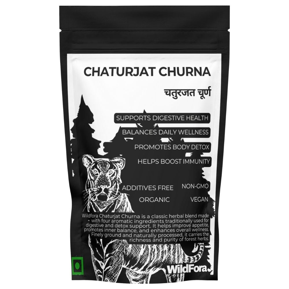 Wildfora Chaturjat Churna, Chaturjat Churna, Chaturjata Powder, Natural Chaturjat Powder, Herbal Chaturjat Blend, Forest Chaturjat Powder, Wildfora Herbal Mix, Four Spice Herbal Powder, Wildfora Chaturjat Product, Herbal Spice Blend, Natural Forest Blend, Wildfora Herbal Churna, Wildfora Natural Powder, Forest Inspired Herbal Blend, Chaturjat Herbal Churna.