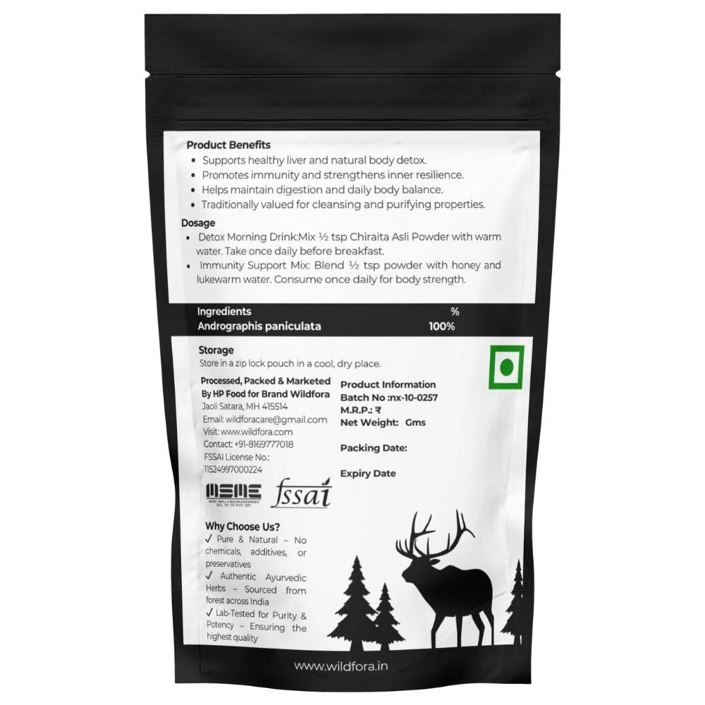 Wildfora Chiraita Asli Powder, Chirata Herbal Powder, Swertia Chirata Powder, Andrographis Paniculata Powder, Chirayata Powder, Kalmegh Powder, Natural Bitter Herb Powder, Wildfora Chiraita Powder, Forest Chirata Powder, Wildfora Kalmegh Churna, Green Chirata Powder, Natural Herbal Chirata, Wildfora Forest Herb Powder, King of Bitters Powder, Natural Forest Blend.