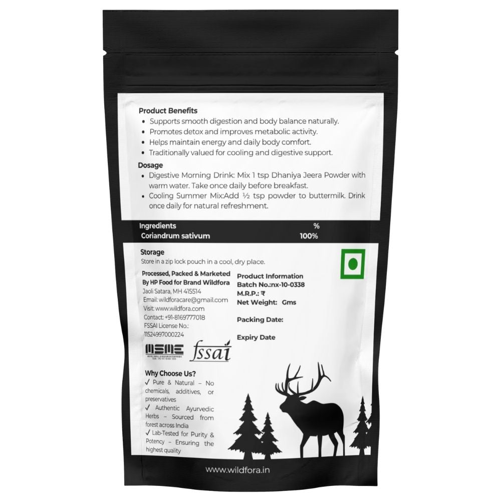 Wildfora Dhaniya Jeera Powder, Dhaniya Jeera Powder, धनिया जीरा पाउडर, Coriander Cumin Powder, Herbal Spice Blend, Wildfora Herbal Product, Forest Inspired Spice, Natural Jeera Dhaniya Powder, Organic Coriander Cumin Blend, Wildfora Natural Product, Wildforest Herbal Mix, Traditional Spice Powder, Kitchen Herbal Blend, Natural Culinary Mix.