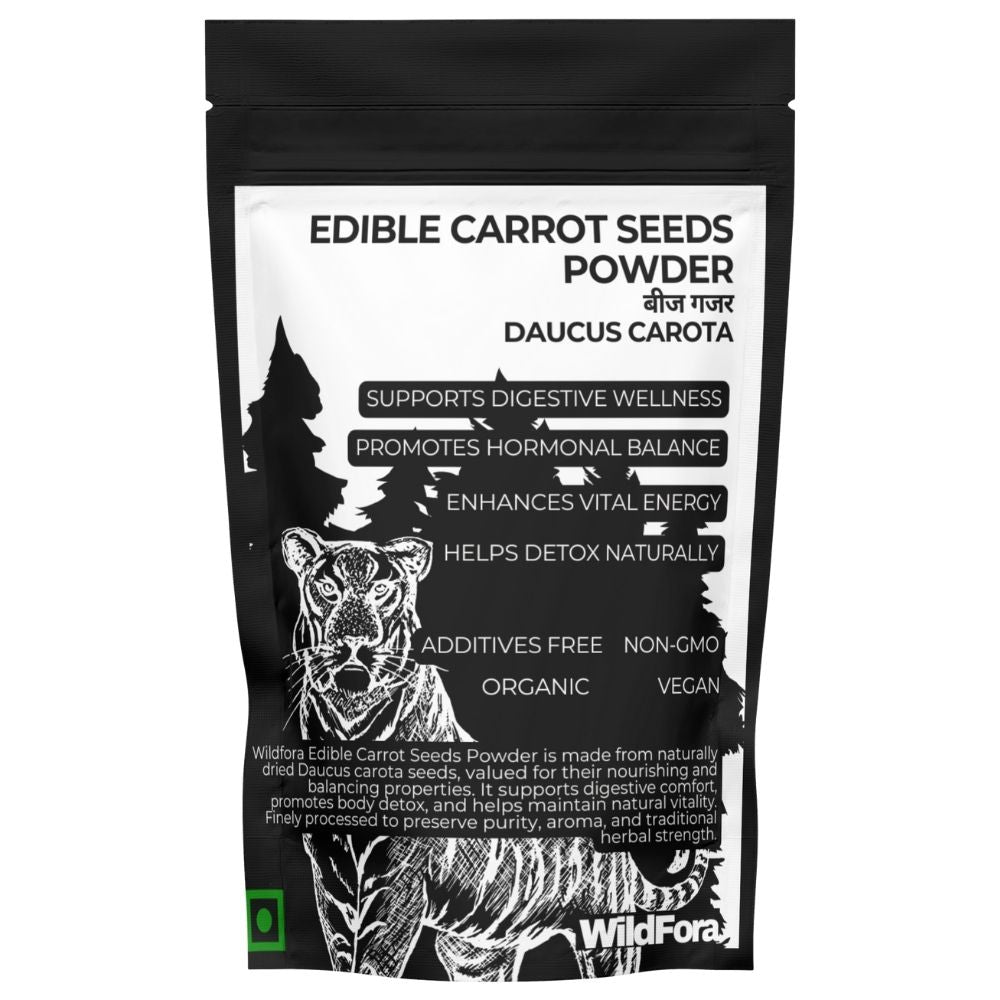 Wildfora Edible Carrot Seeds Powder, Beej Gajar, बीज गजर, Daucus Carota Powder, Carrot Seed Powder, Herbal Carrot Seed Powder, Wildfora Herbal Product, Forest Herbal Powder, Natural Seed Powder, Organic Carrot Seed Powder, Wildfora Natural Product, Forest Inspired Herbal Blend, Herbal Seed Churna, Wild Carrot Powder.