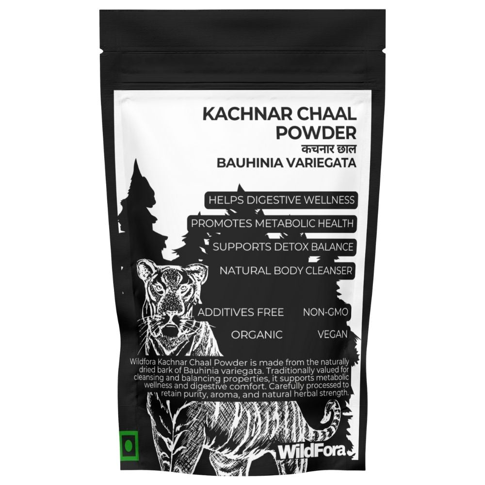 Kachnar Chal Bark Powder, Wildfora Kachnar Powder, Kachnaar Chaal Powder, Kanchnar Chhal Powder, Bauhinia Variegata Powder, Kachnar Herbal Powder, Natural Bark Powder, Kachnar Chaal Churna, Pure Wild Kachnar Herb.