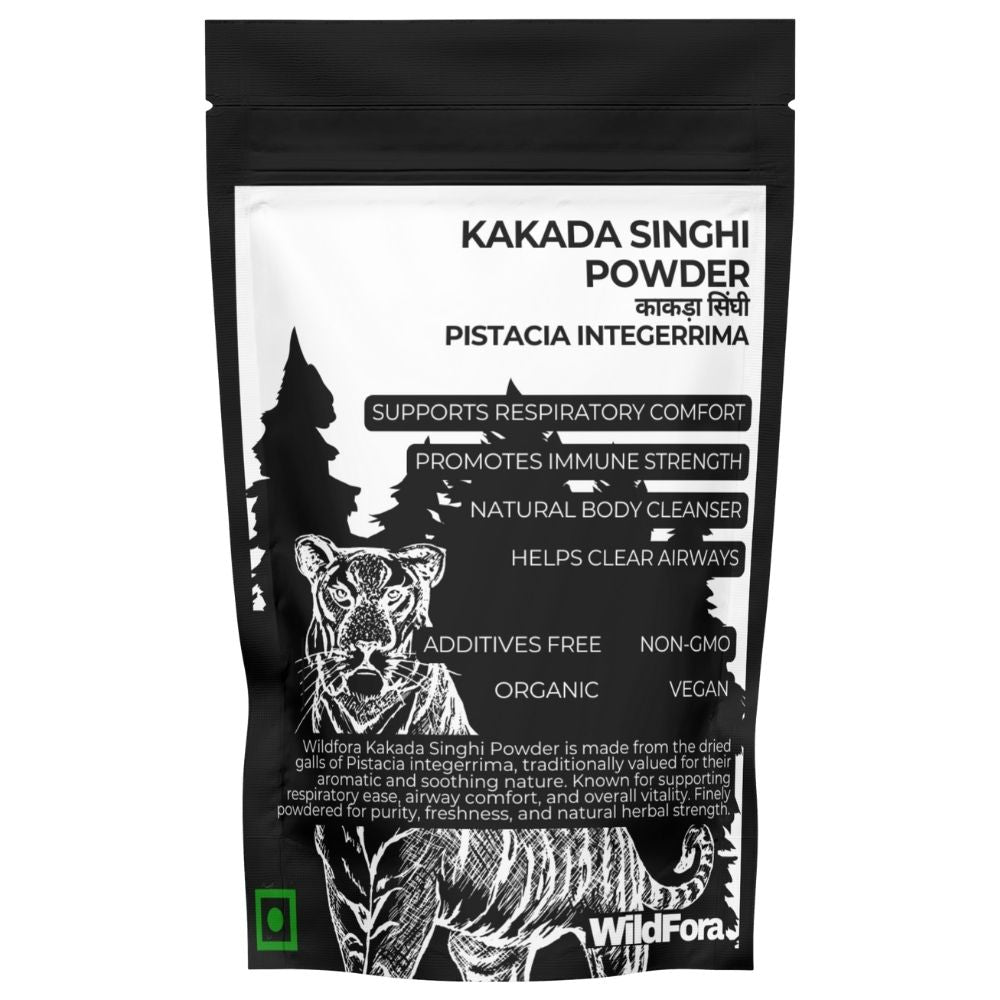Kakada Singhi Powder, Kakra Singhi Powder, Kakdasinghi Churna, Pistacia Integerrima Powder, Zebrawood Pod Powder, Wildfora Kakada Singhi, Natural Herbal Pod Powder, Kakad Singhi.