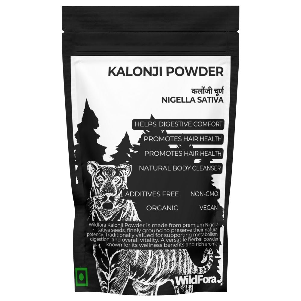 Kalonji Powder, Kalonji Beej Powder, Kalonji Churna, कलौंजी पाउडर, Nigella Sativa Powder, Black Seed Powder, Wildfora Kalonji Powder, Herbal Seed Powder, Kalaunji Powder, Kalvanji Seed Powder.