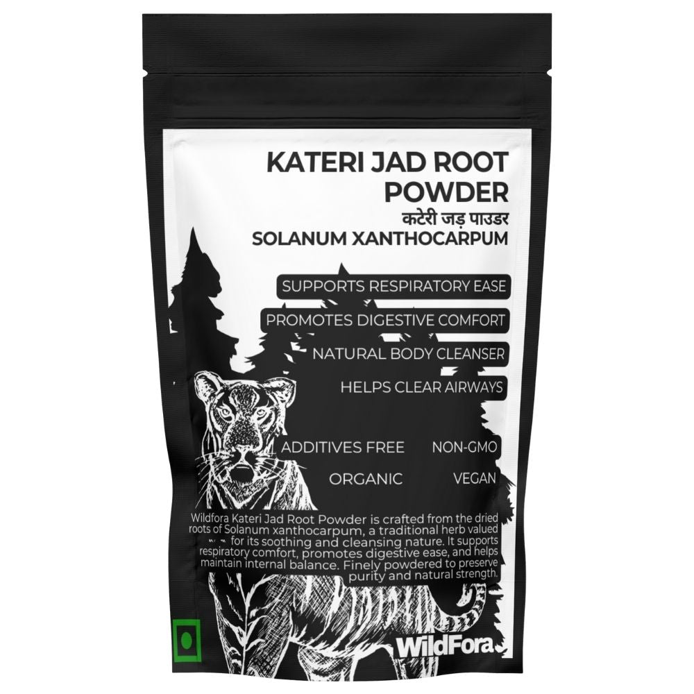 Kateri Jad Root Powder, Solanum Xanthocarpum Powder, Bhatkatiya Root Powder, Kantakari Powder, Kateli Root Powder, Ringni Mool Powder, Wildfora Kateri Root Powder.