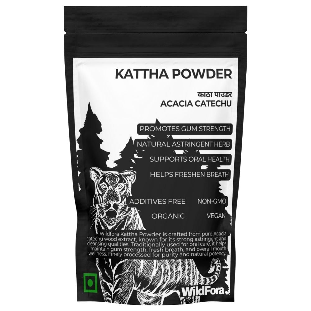 Kattha Powder, Katha Powder, Acacia Catechu Powder, Katha Wood Powder, Katha Lakdi Powder, Wildfora Kattha, Catechu Extract Powder, Khair Wood Powder.