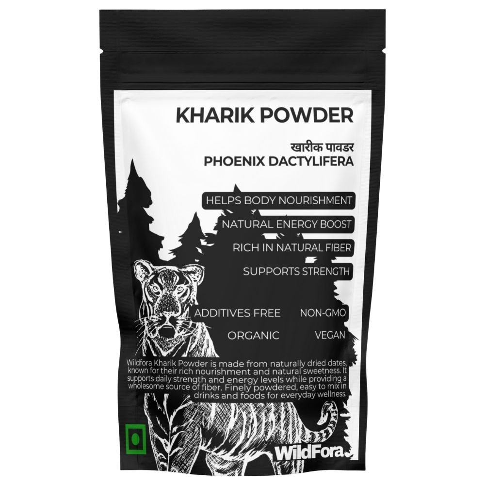 Kharik Powder, Khariq Powder, Dry Dates Powder, Khajur Powder, Khajoor Powder, Wildfora Kharik Powder, Date Fruit Powder, Natural Dry Dates Powder.
